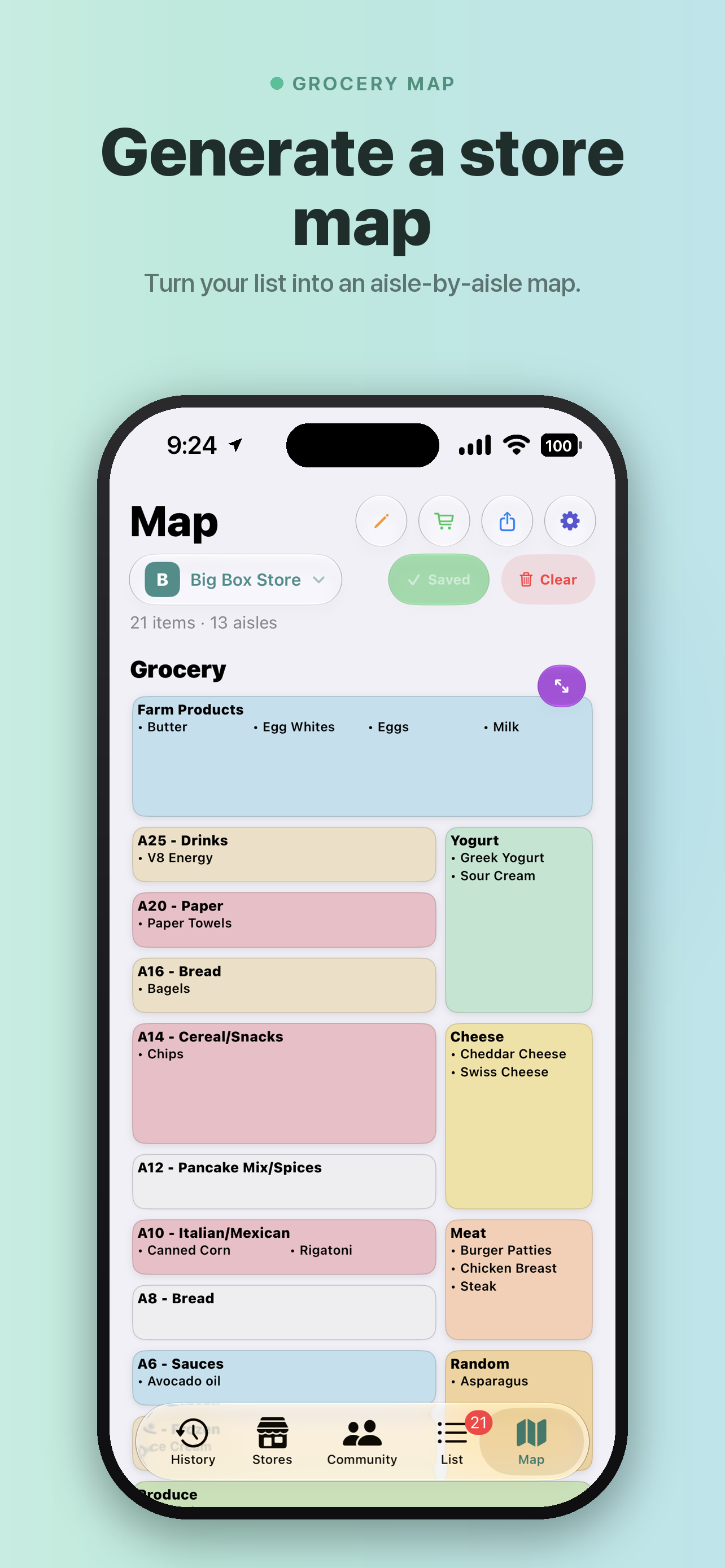Generate a store map