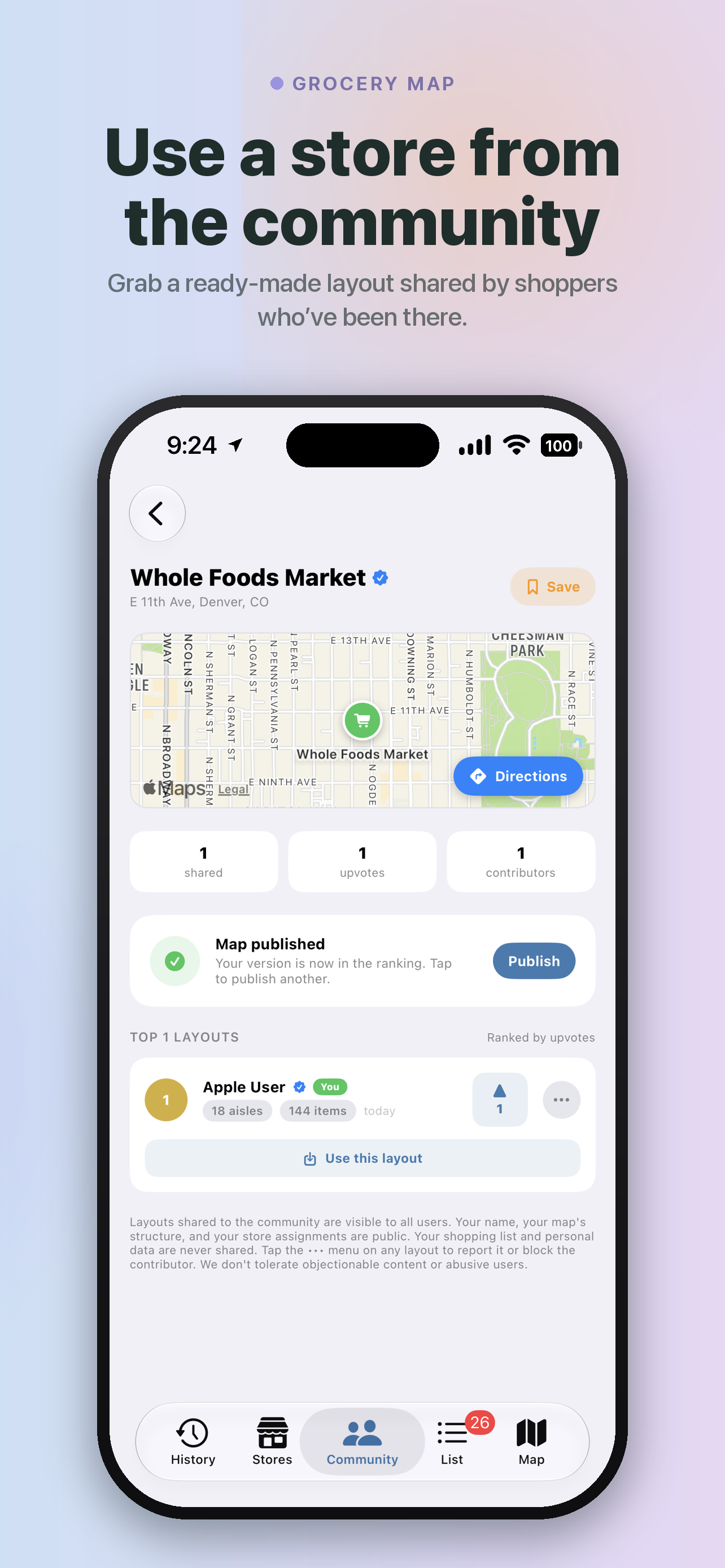 Use a store from the community